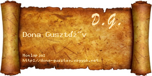 Dona Gusztáv névjegykártya