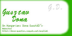 gusztav dona business card